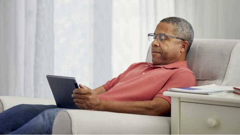 a man receiving home dialysis