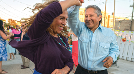 Couple enjoying their life and dancing.
