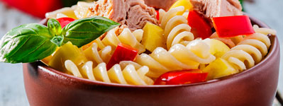 Pasta salad mix in bowl