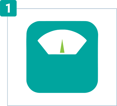Checking weight and fluid levels.