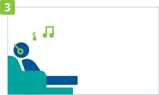 Relax while the hemodialysis machine does the work.