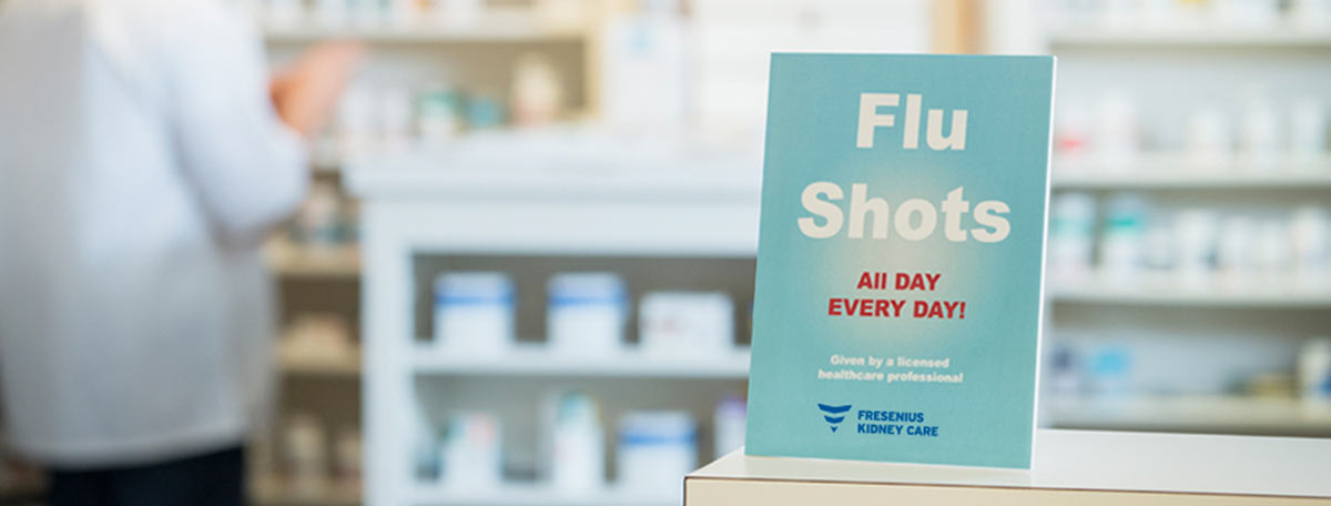 Flu shots at Fresenius Kidney Care.