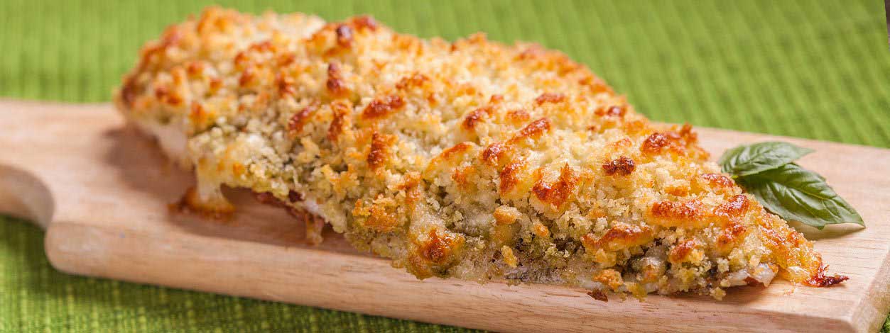 Pesto crusted catfish