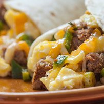 Turkey breakfast burrito